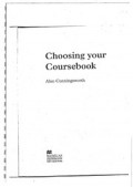 Choosing Your Coursebook